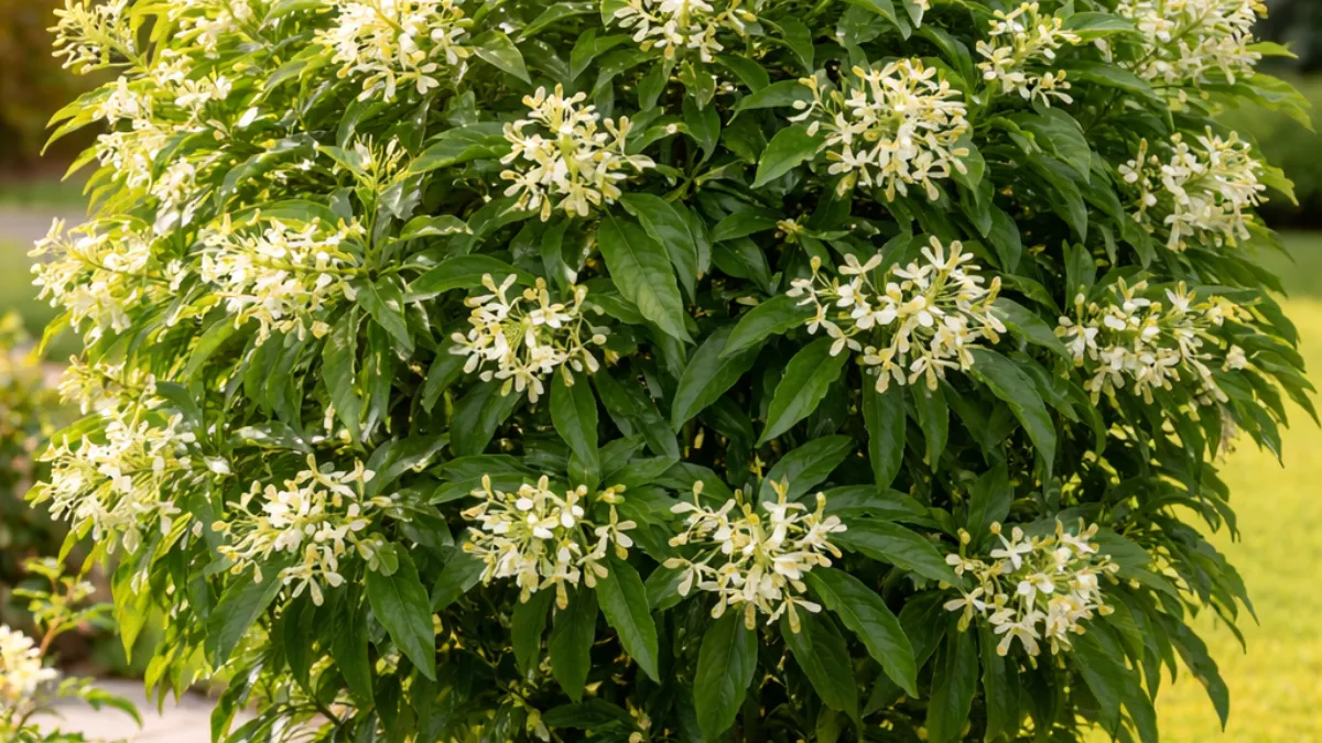 Arbusto Dama da Noite com flores claras
