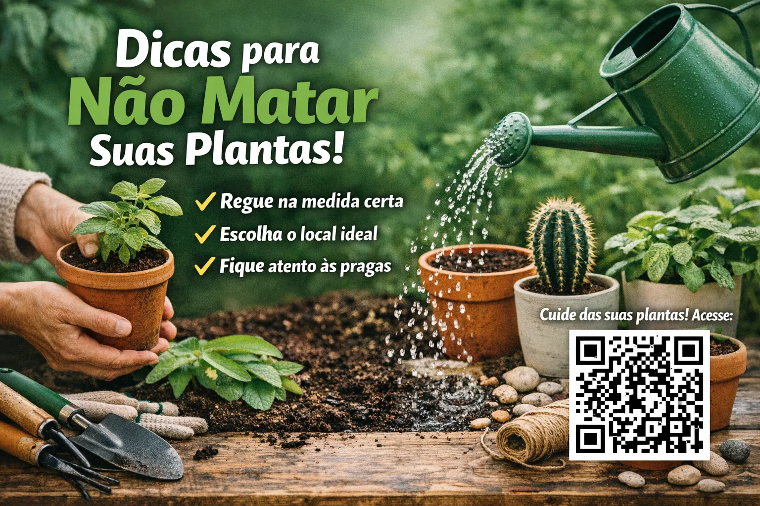 Dicas para Não Matar Suas Plantas: Guia visual com dicas essenciais para manter plantas saudáveis