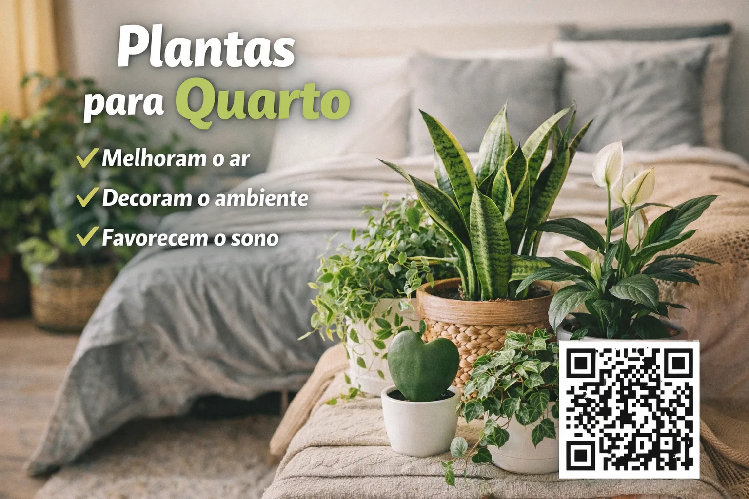 Plantas para Quarto: 1 Guia Completo para Escolher, Cuidar e Decorar com Segurança: Plantas decorativas em quarto bem iluminado