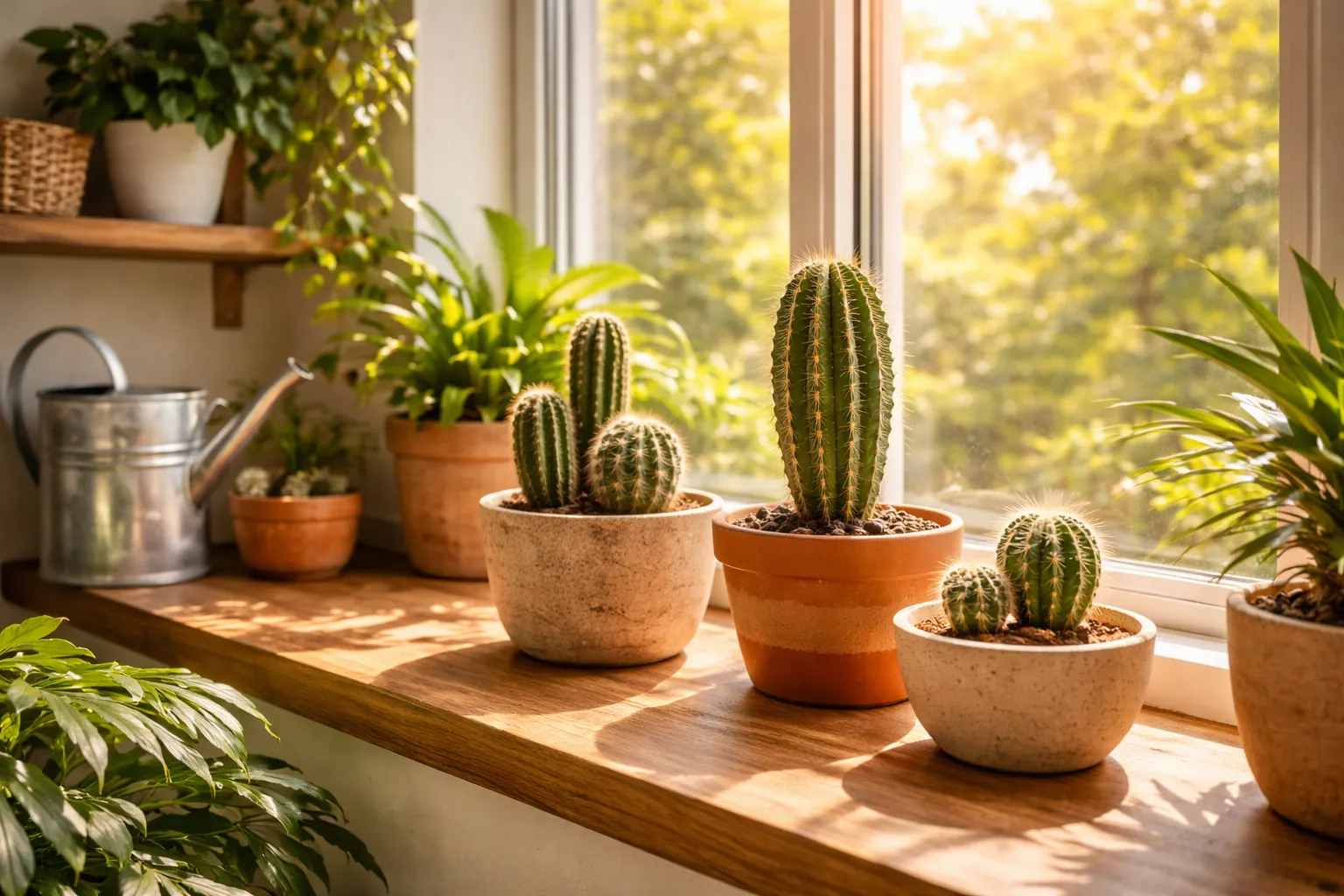 Quantas vezes devo regar os cactos dentro de casa