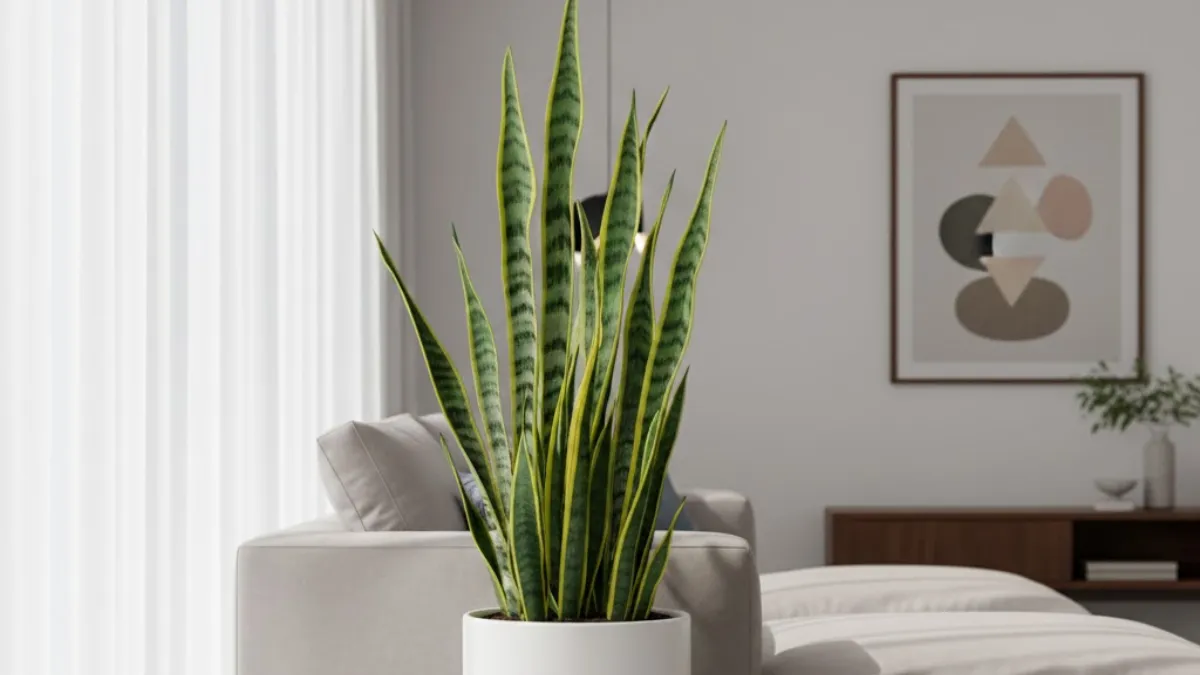 Espada-de-São-Jorge decorando ambiente interno moderno