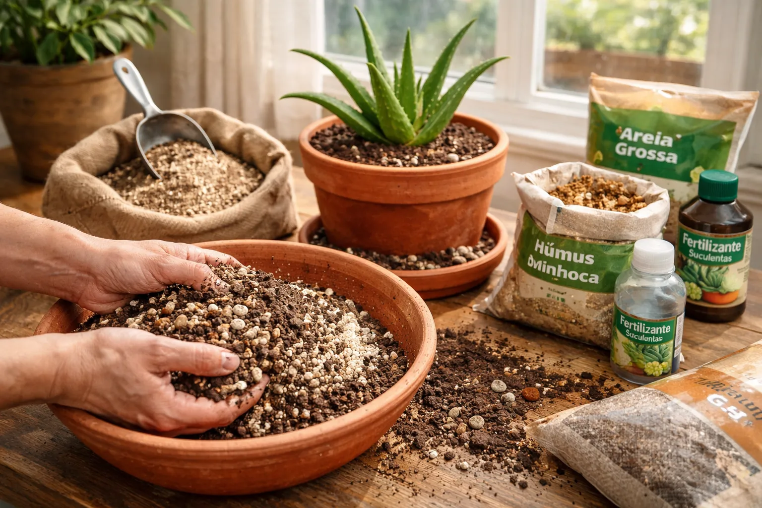 Qual o melhor solo para cultivar Babosa em vaso com drenagem