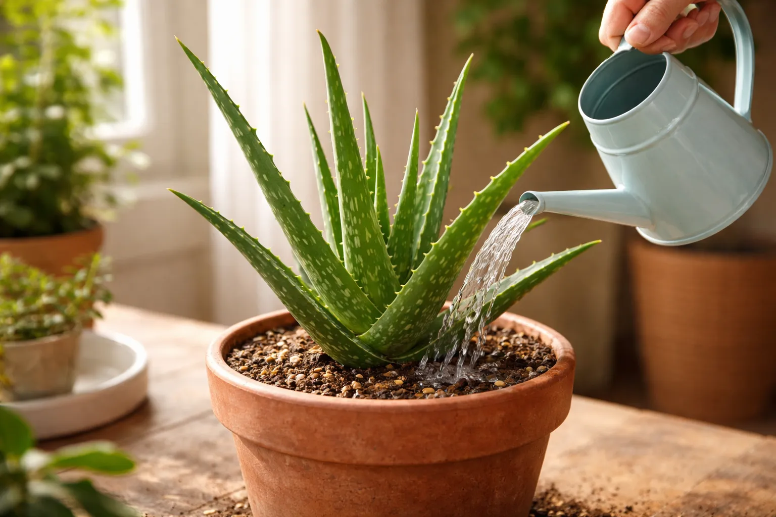 Com que frequência devo regar a Babosa em casa