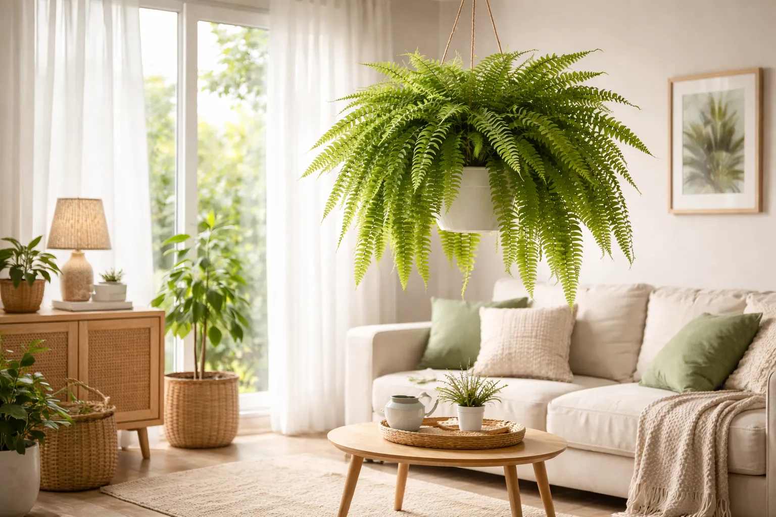 Samambaia serve para decoração em ambiente interno