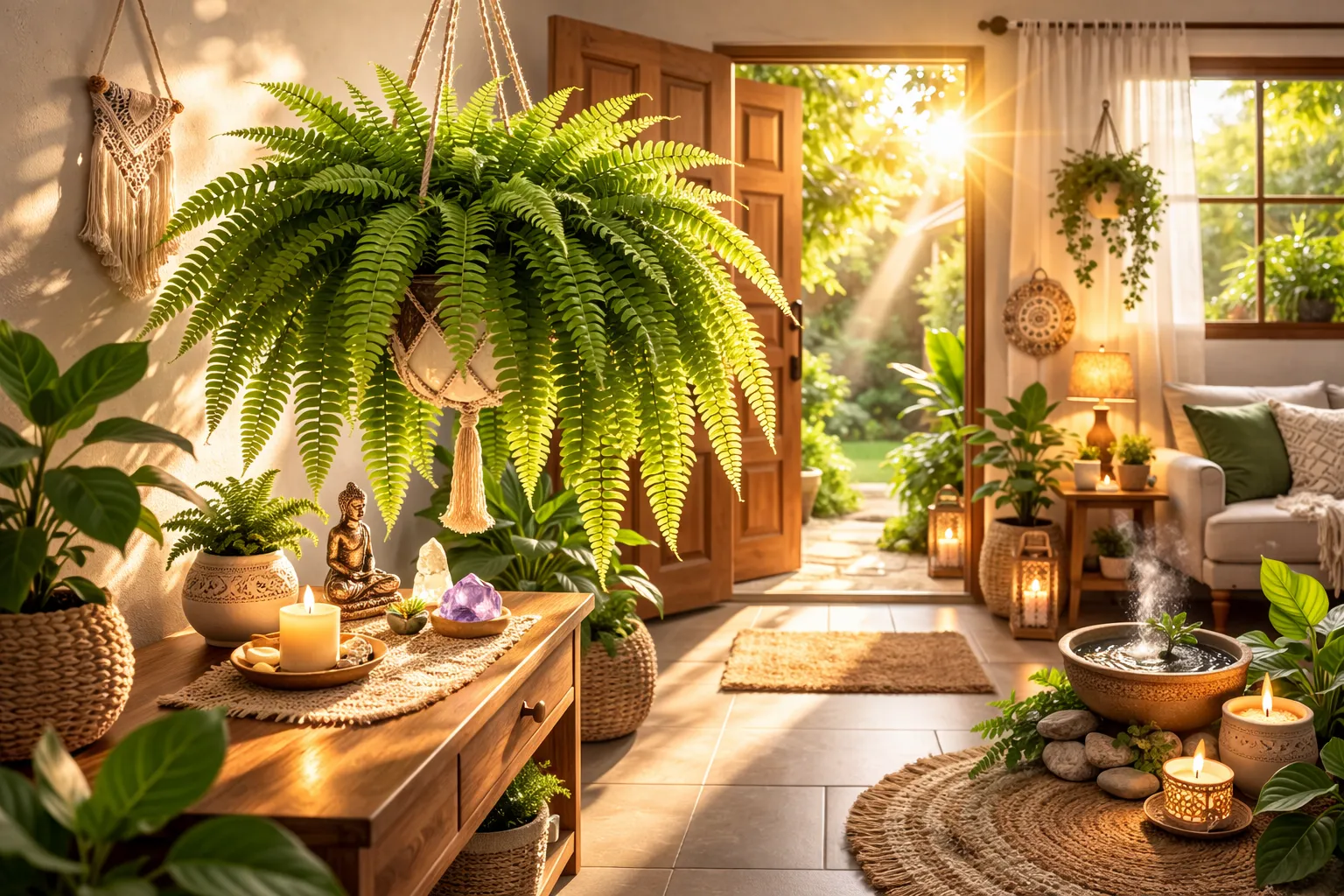 Qual o significado espiritual da Samambaia em ambiente interno