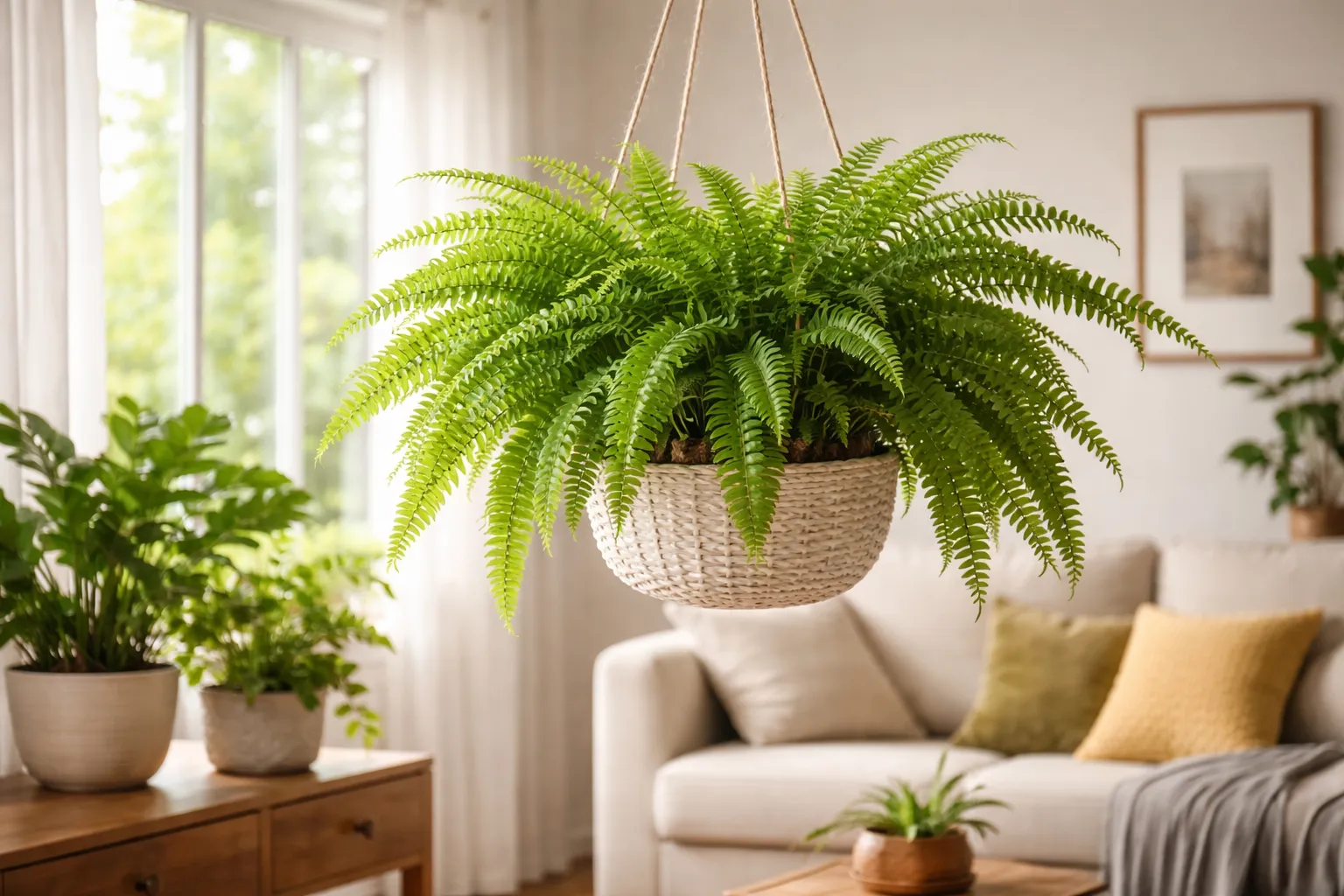 Como plantar Samambaia corretamente em vaso em sala iluminada