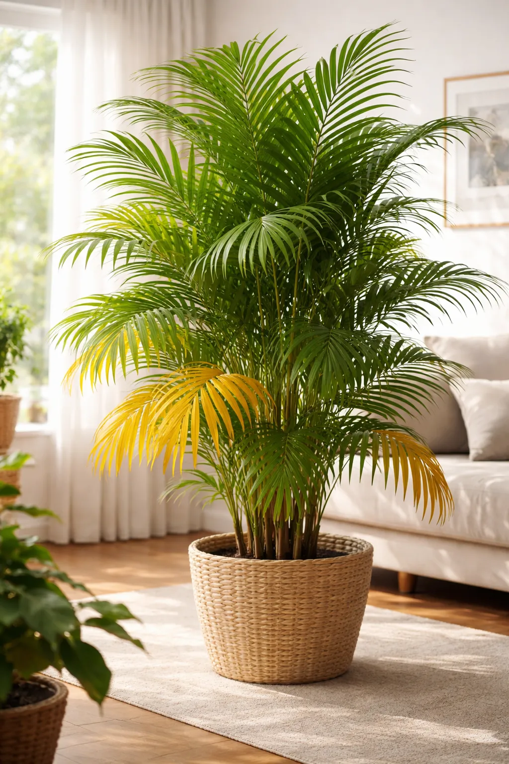 Por que as folhas da Palmeira-Areca ficam amarelas em planta de interior