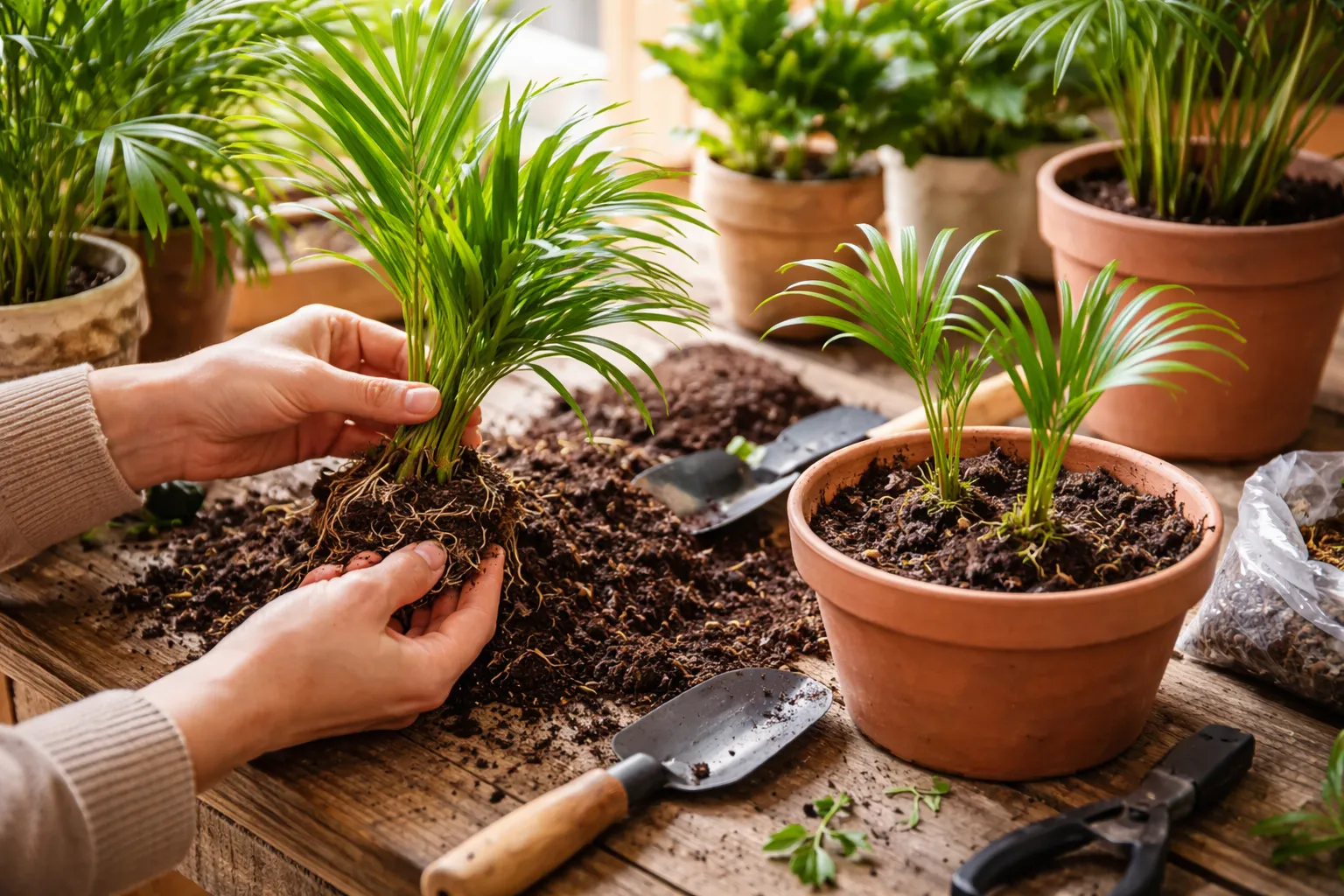 Como fazer mudas de Palmeira-Areca em vaso com substrato adequado